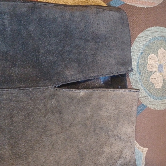 Blank NYC Brown To Black Ombre Leather Lined Skirt W-27 - Picture 5 of 6